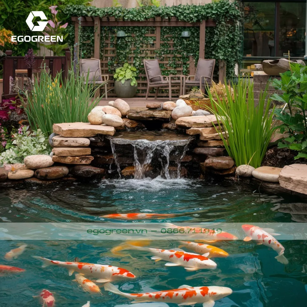 Cá KOI tượng trưng cho sự thịnh vượng và vương giả.